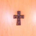 7006COP-BLK BLACK CRYSTAL / SMALL COPPER WALL CROSS / W HOOK